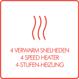 verwarming 4 verwarm snelheden
