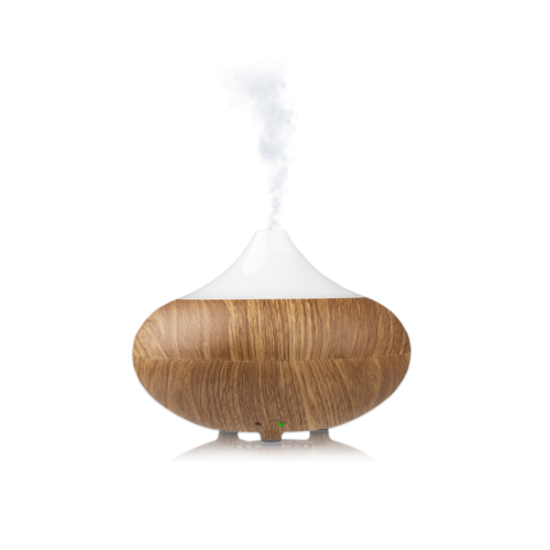 Aromadiffuser met kleurverlichting houten look